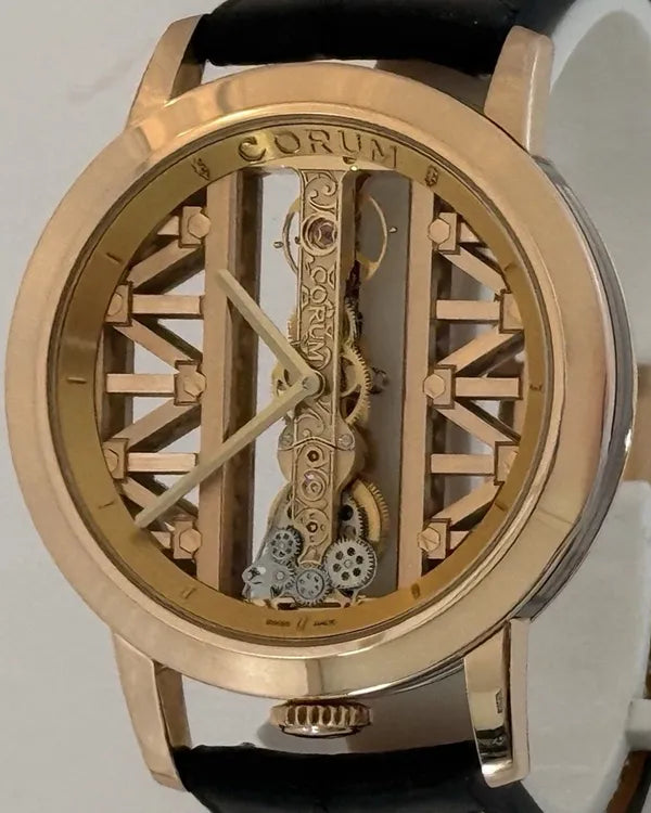 Corum Golden Bridge 43MM Skeleton Dial Leather Strap (B113/03010-113.900.55/0F02)