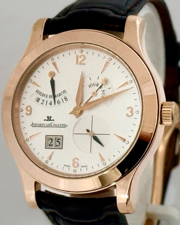 Jaeger-LeCoultre Master 8 Days 42MM Cream Dial Leather Strap (146.2.17)