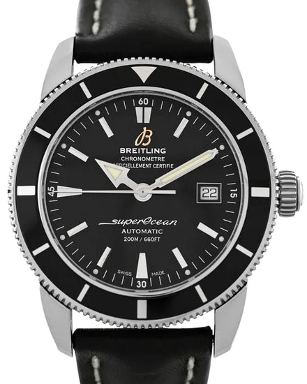 Breitling Superocean Heritage 42MM Black Dial Leather Strap (A17321)