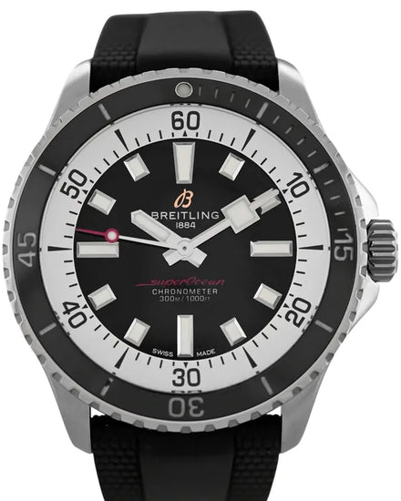 Breitling Superocean 42MM Black Dial Rubber Strap (A17375)