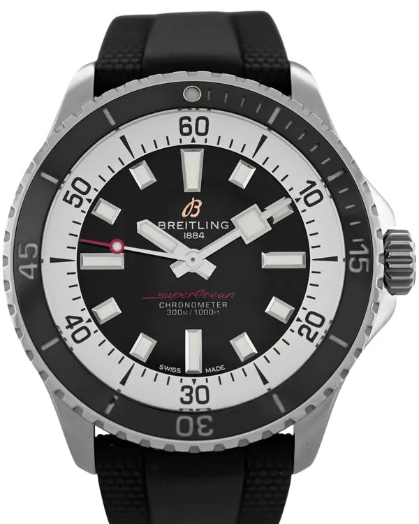 Breitling Superocean 42MM Black Dial Rubber Strap (A17375)
