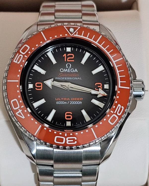 2022 Omega Seamaster Planet Ocean 6000M "Ultra Deep" 45.5MM Grey Dial Steel Bracelet (215.30.46.21.06.001)