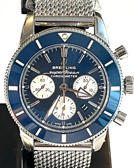 2025 Breitling Superocean Heritage 44MM Blue Dial Steel Bracelet (AB0162161C1A1)