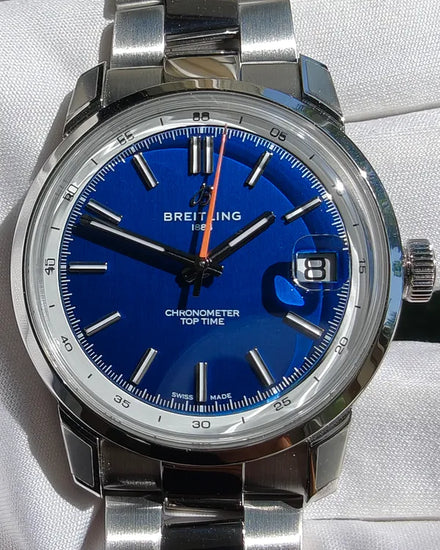 2025 Breitling Top Time B31 38MM Blue Dial Steel Bracelet (AB3113A71C1A1)