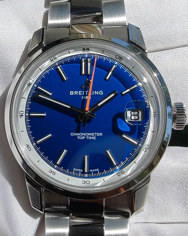 2025 Breitling Top Time B31 38MM Blue Dial Steel Bracelet (AB3113A71C1A1)
