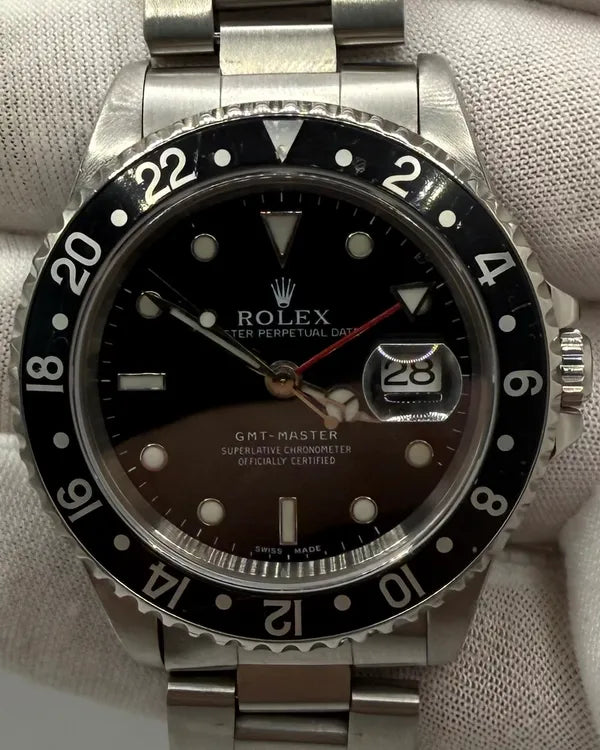 1999 (A Serial) Rolex GMT-Master 40MM Black Dial Oyster Bracelet (16700)