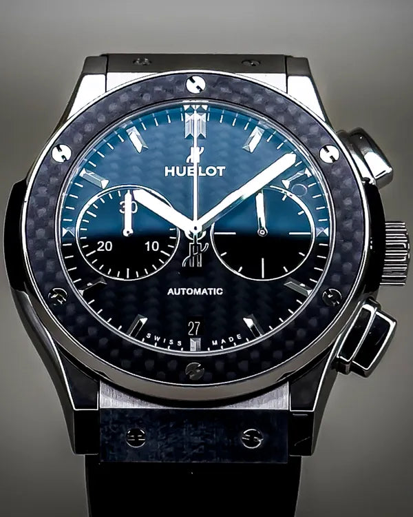 2020 Hublot Classic Fusion Chronograph Carbon Edition S. E. 45MM Carbon Fiber Dial Rubber Strap (521.NQ.1771.RX.PLP16)