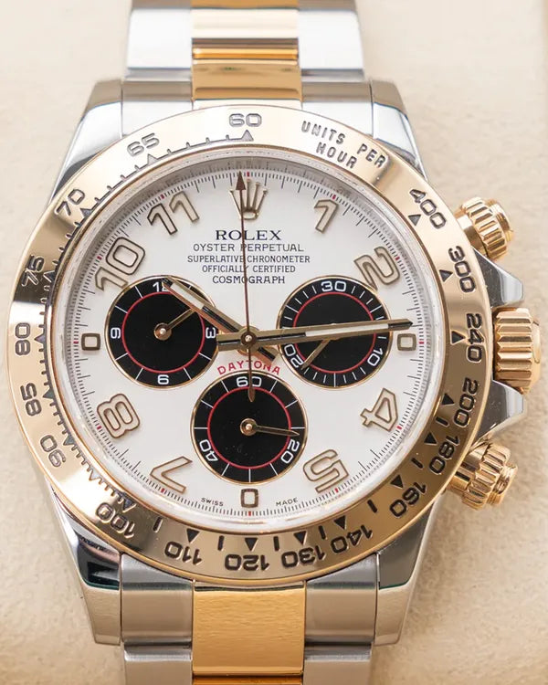 2017 Rolex Cosmograph Daytona 40MM White Dial Two-Tone Oyster Bracelet (116523)