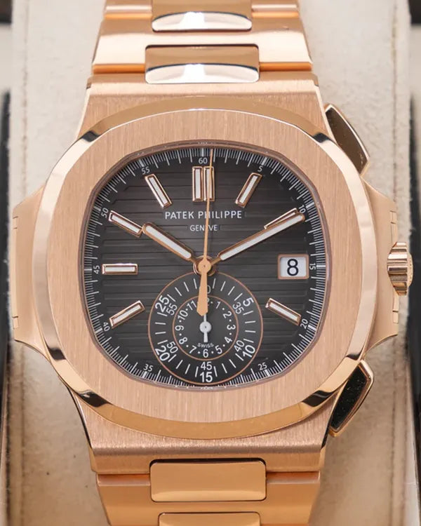 2017 Patek Philippe Nautilus 40.5MM Black Dial Rose Gold Bracelet (5980/1R-001)