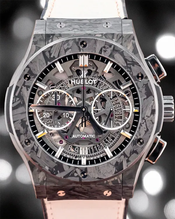 2025 Hublot Classic Fusion Aerofusion Frosted Carbon 45MM Skeleton Dial Textile Strap (525.QK.0170.NR.JPN)