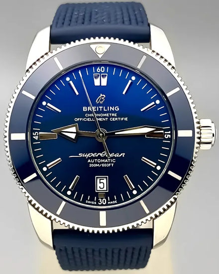 No Reserve - 2020 Breitling Superocean Heritage II B20 46MM Blue Dial Rubber Strap (AB2020161C1S1)