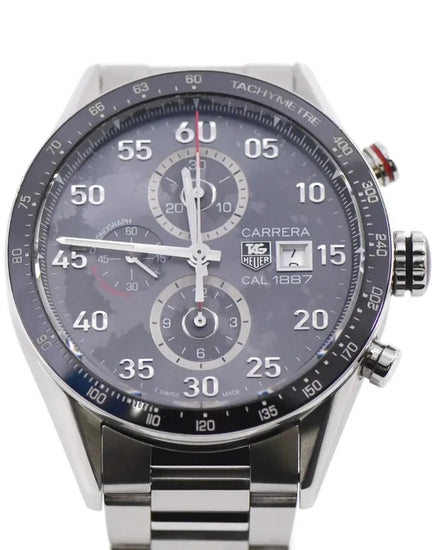 Tag Heuer Carrera Chronograph Calibre 1887 43MM Grey Dial Steel Bracelet (CAR2A11.BA0799)