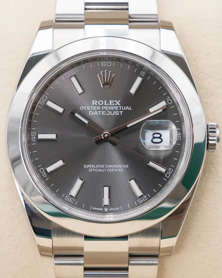 2025 Rolex Datejust 41MM Rhodium Dial Oyster Bracelet (126300)