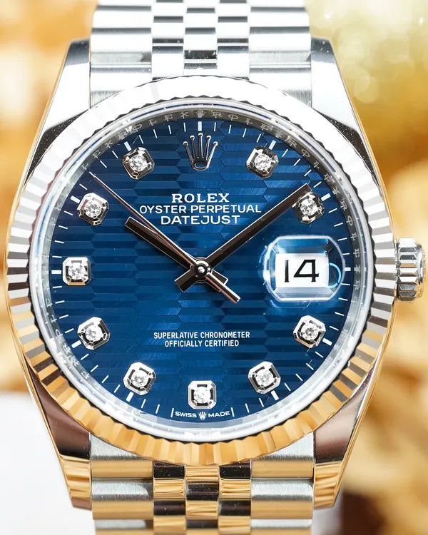 2023 Rolex Datejust 36MM Blue "Fluted Motif" Dial Jubilee Bracelet (126234)