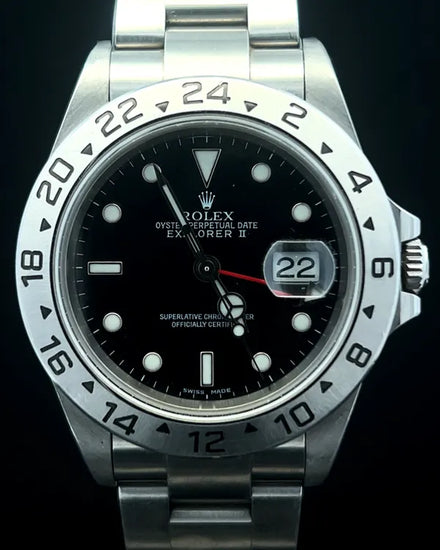 Rolex Explorer II 40MM Black Dial Oyster Bracelet (16570)