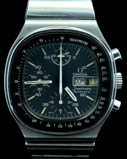 Omega Speedmaster TV 40MM Black Dial Steel Bracelet (176.0014)