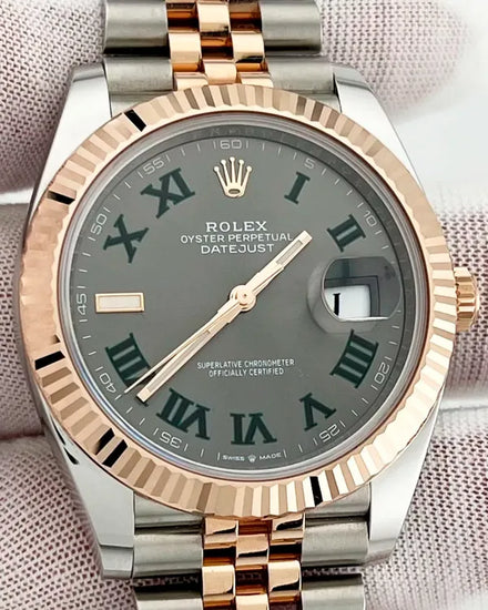 2023 Rolex Datejust "Wimbledon" 41MM Slate Dial Two-Tone Jubilee Bracelet (126331)