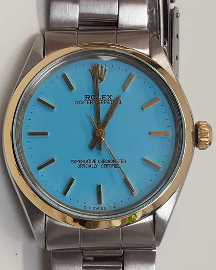 Rolex Air-King 34MM Aftermarket Blue Dial Oyster Bracelet (5500)