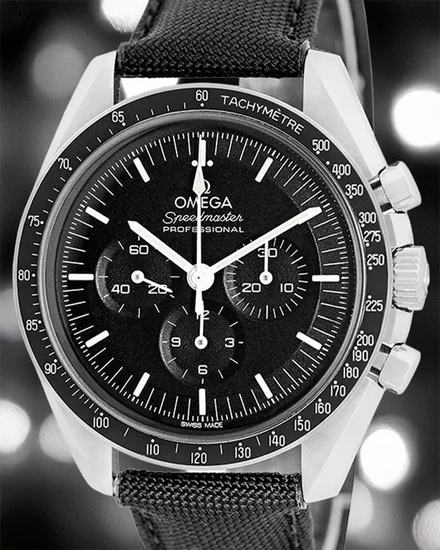 2024 Omega Speedmaster Professional Moonwatch 42MM Black Dial Textile Strap (310.32.42.50.01.001)
