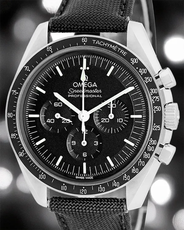 2024 Omega Speedmaster Professional Moonwatch 42MM Black Dial Textile Strap (310.32.42.50.01.001)