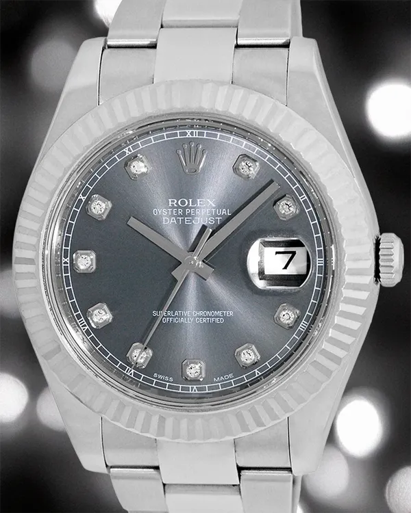 Rolex Datejust II 41MM Rhodium Dial Oyster Bracelet (116334)