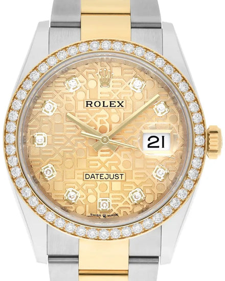 2022 Rolex Datejust 36MM Champagne "Jubilee" Dial Two-Tone Oyster Bracelet (126283RBR)