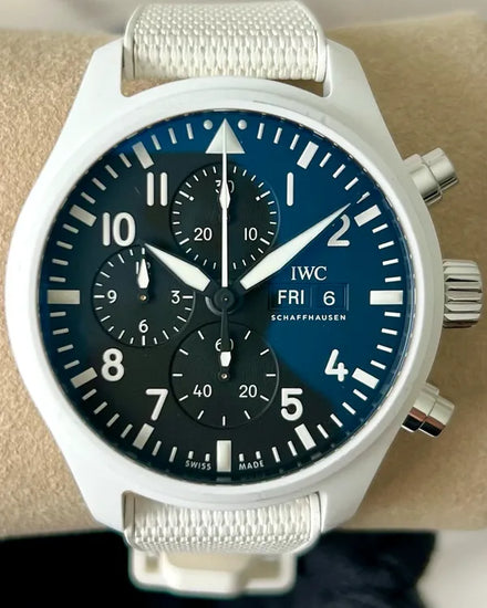 2023 IWC Schaffhausen Pilot Top Gun Edition “Lake Tahoe” 44.5MM Black Dial Rubber Strap (IW389105)