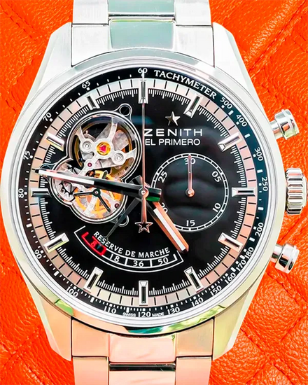 Zenith Chronomaster El Primero 42MM Black Dial Steel Bracelet (03.2080.4021/21.M2040)