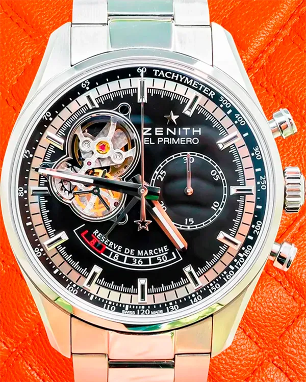 Zenith Chronomaster El Primero 42MM Black Dial Steel Bracelet (03.2080.4021/21.M2040)