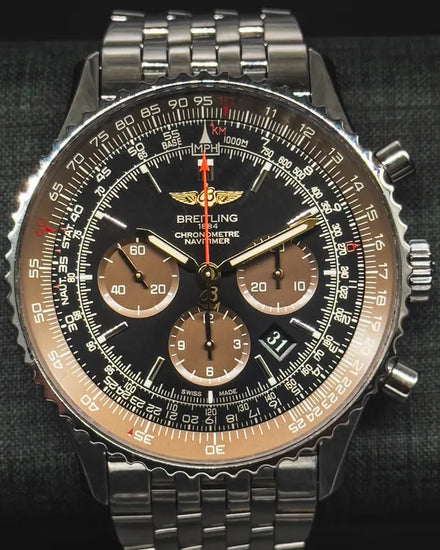 2018 Breitling Navitimer L.E. 46MM Black Dial Steel Bracelet (AB0127E3/BE81)