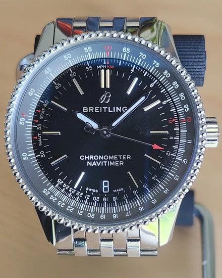 2022 Breitling Navitimer 38MM Black Dial Steel Bracelet (A17325)