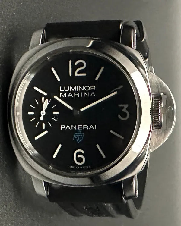 2019 Panerai Luminor Marina Logo 3 Days Acciaio 44MM Black Dial Rubber Strap (PAM00777)