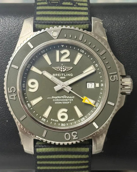 Breitling Superocean Outerknown Edition 44MM Green Dial Textile Strap (A17367A11)
