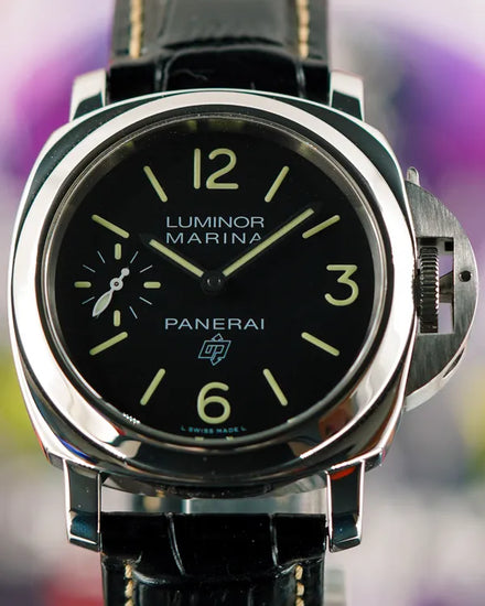2019 Panerai Luminor Marina Logo 44MM Black Dial Leather Strap (PAM00776)