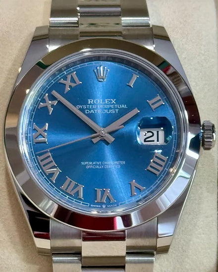 2025 Rolex Datejust 41MM Blue Dial Oyster Bracelet (126300)
