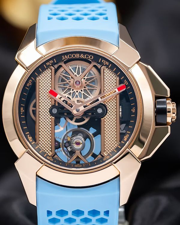 Jacob & Co. Epic X Bridges 44MM Skeleton Dial Rubber Strap (EX120.43.AB.AB.A)