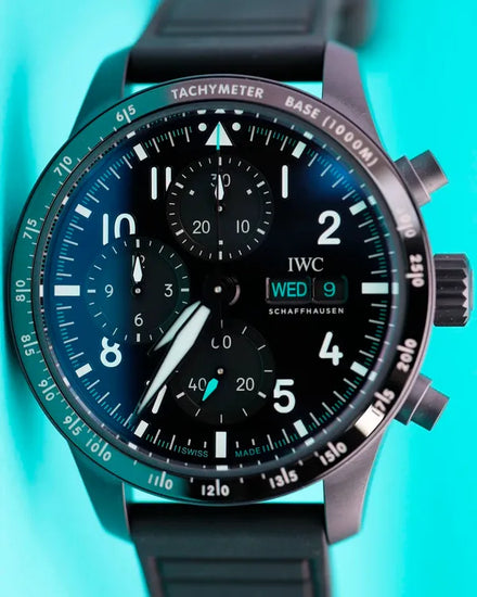 IWC Schaffhausen Pilot Mercedes-AMG Petronas F1 Chronograph 41MM Black Dial Rubber Strap (IW388306)