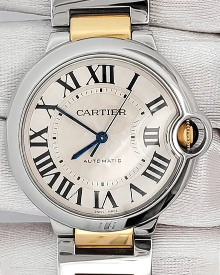 Cartier Ballon Bleu 36MM Silver Dial Two-Tone Bracelet (W2BB0012)