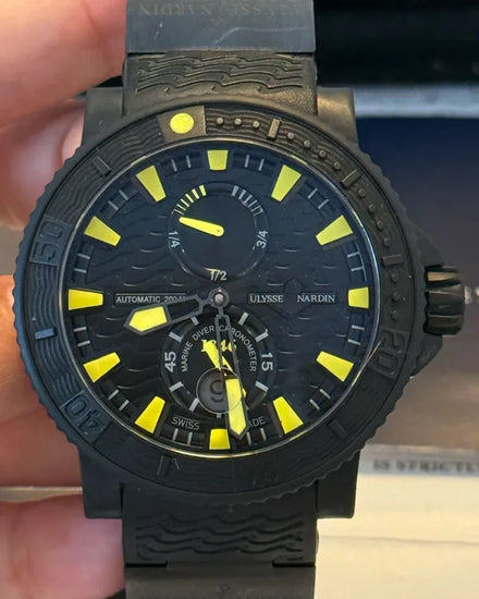 2012 Ulysse Nardin Marine Black Sea 45.8MM Black Dial Rubber Strap (263-92)