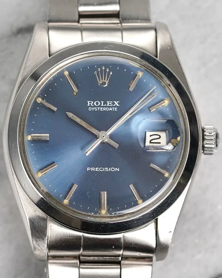 Rolex Oyster Precision Oysterdate 34MM Blue Dial Oyster Bracelet (6694)