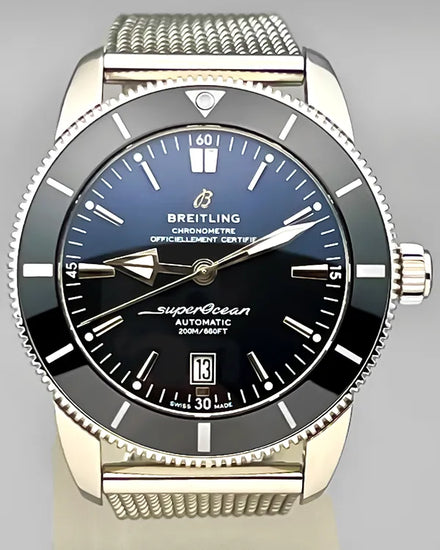 No Reserve - 2023 Breitling Superocean Heritage II 46MM Black Dial Steel Bracelet (AB2020)