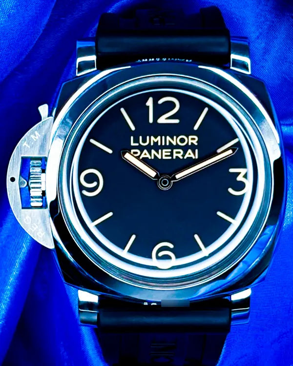 2016 Panerai Luminor 1950 Left-Handed 47MM Black Dial Rubber Strap (PAM00557)