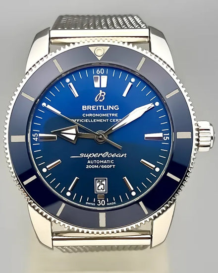 No Reserve - 2019 Breitling Superocean Heritage II 46MM Blue Dial Steel Bracelet (AB2020161C1A1)