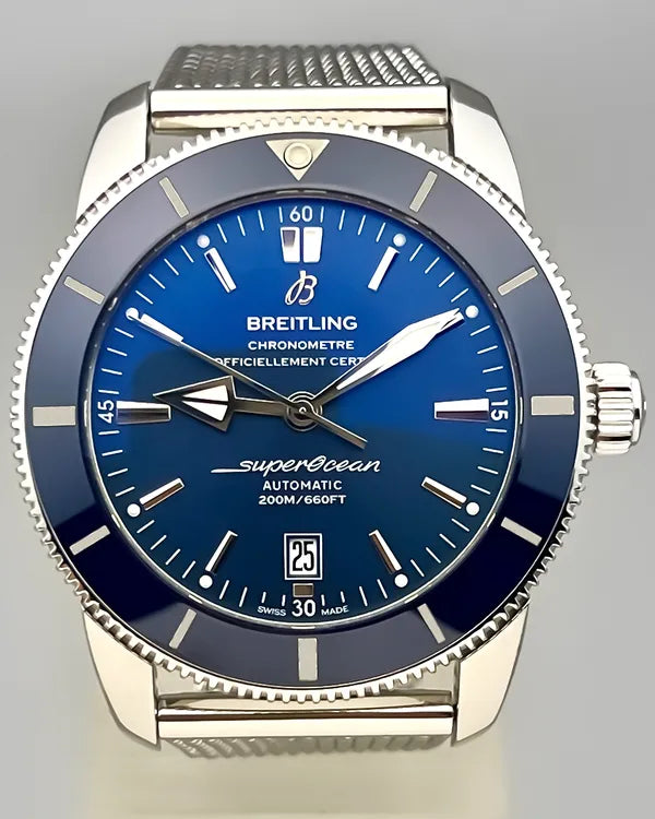 No Reserve - 2019 Breitling Superocean Heritage II 46MM Blue Dial Steel Bracelet (AB2020161C1A1)