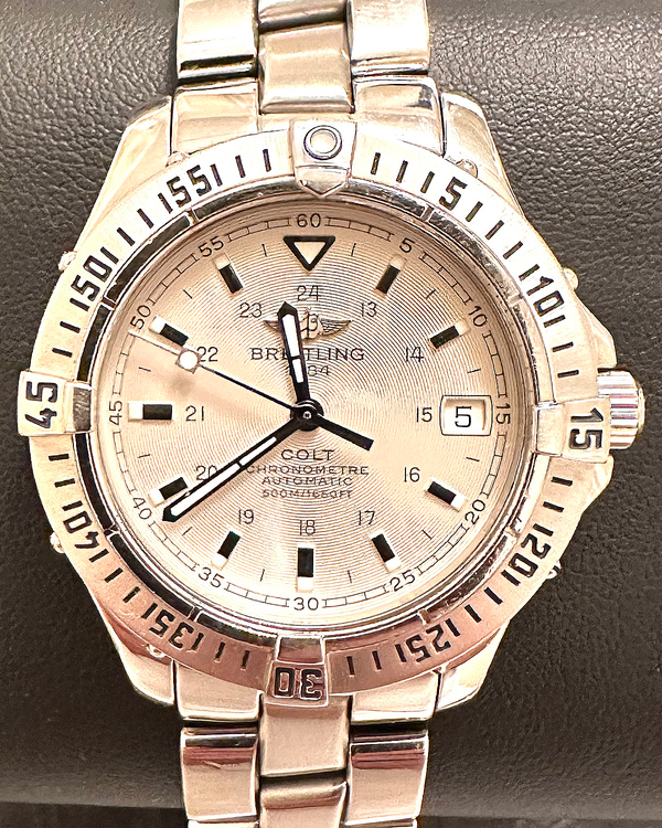 Breitling Colt 38MM Silver Dial Steel Bracelet (A17350)