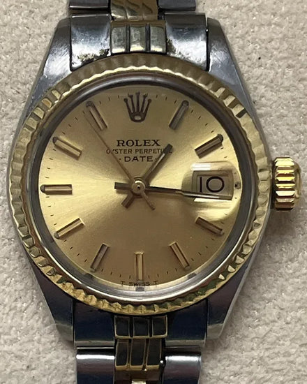 1972 (3.1 Mill. Serial) Rolex Lady-Datejust 26MM Champagne Dial Two-Tone Jubilee Bracelet (6917)