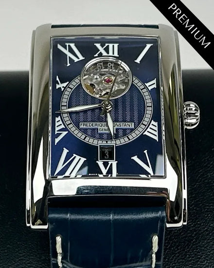 No Reserve - Frederique Constant Classics 47MM Blue Dial Leather Strap (FC-315DNS4C26)