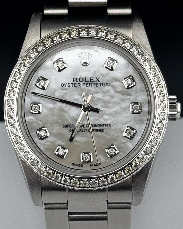 Rolex Oyster Perpetual 31MM Aftermarket Mother Of Pearl Dial Oyster Bracelet (67480)