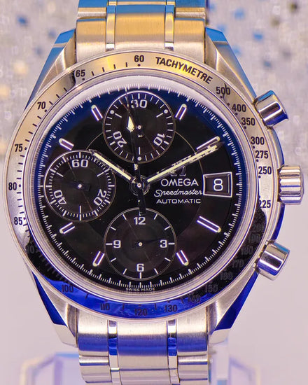 2001 Omega Speedmaster Date 39MM Black Dial Steel Bracelet (3513.50.00)