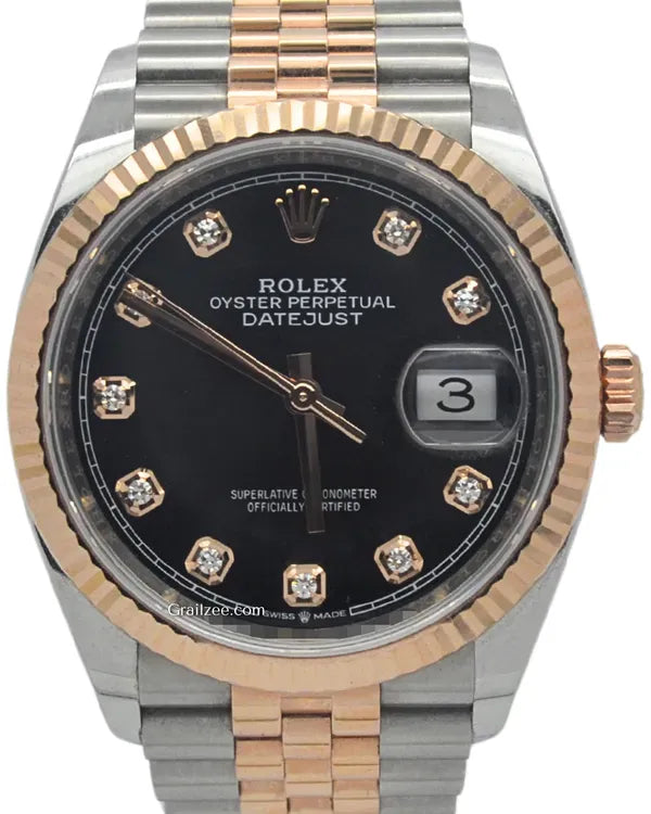 Rolex Datejust 36MM Black Dial Two-Tone Jubilee Bracelet (126231)